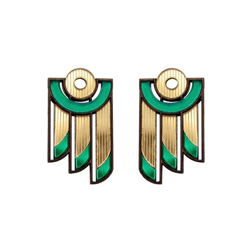 GREEN BALCONY EARRINGS