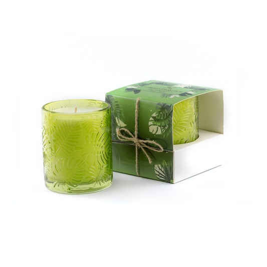 EMERALD GREEN LEAF CANDLE