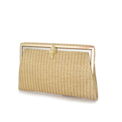 MUREX GOLD STRAW GRACE CLUTCH