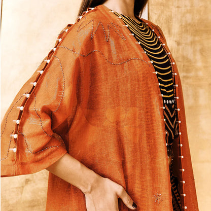 PEARL DROPS ON PALM RUST ABAYA