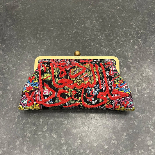 HAPPINESS RED ON MEXICAN FLORAL CLASSIC BAG