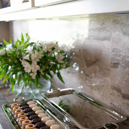 SILVER FOOTED RECTANGULAR TRAY